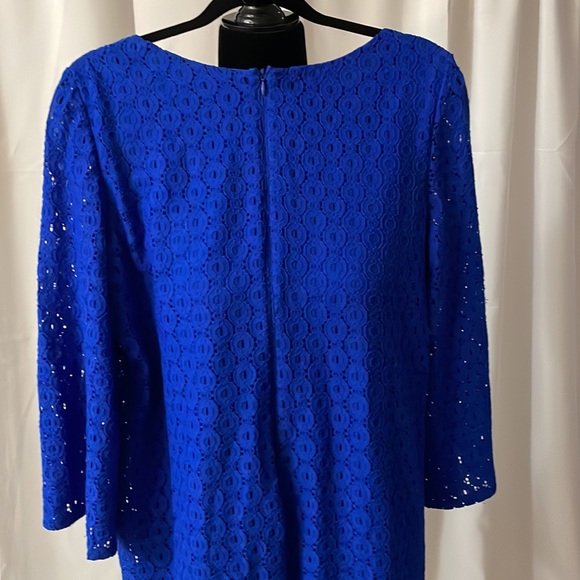Chico’s royal blue eyelet dress size L/12 - Picture 5 of 6